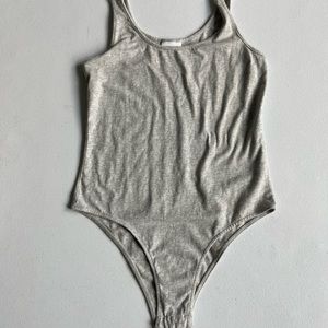 Grey body suit. Size S